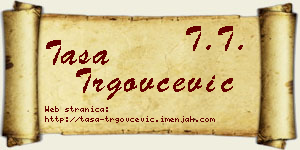 Tasa Trgovčević vizit kartica
